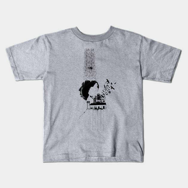 Alfred Hitchcock classic Kids T-Shirt by EGGnTEDDY